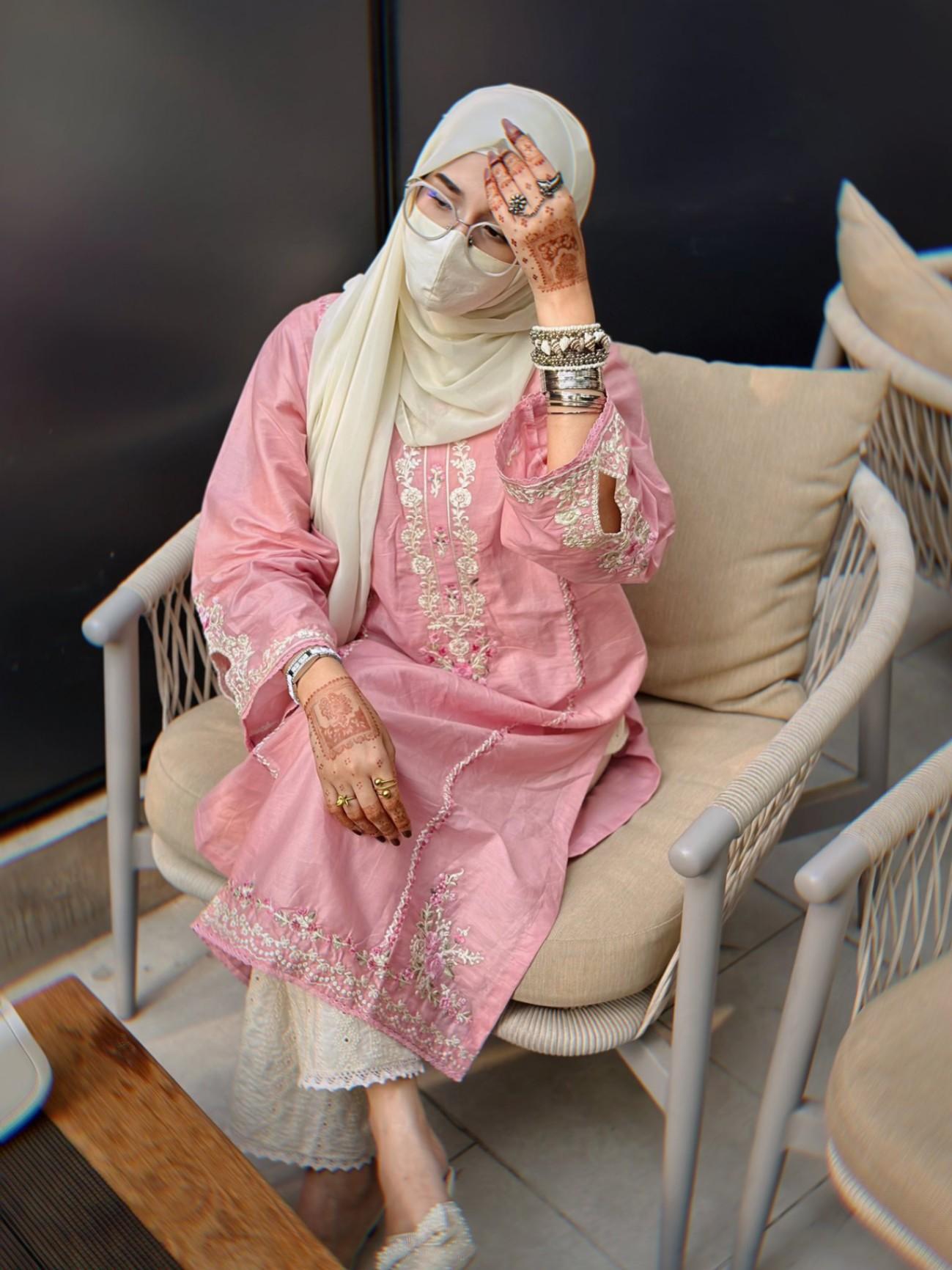 Agha Noor Inspired Cotton Two Piece With Plazo