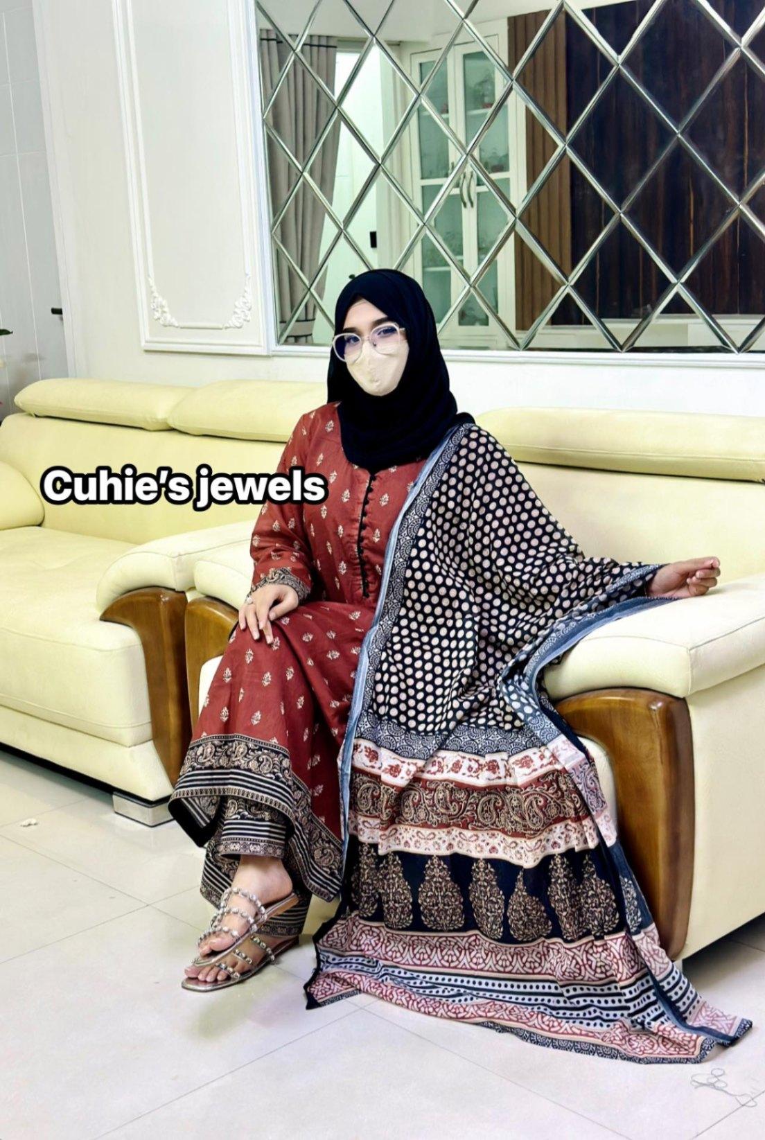 Premium Cotton Unstitched Three Piece